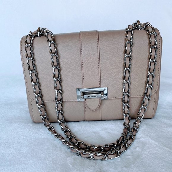 Aspinal of London - Large Lottie Bag - Soft Taupe Pebble - Picture 3 of 15